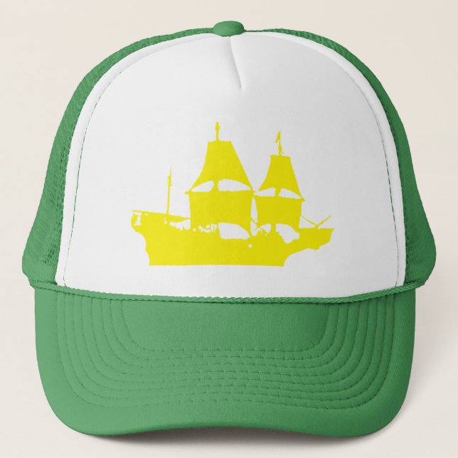 Mayflower Yellow Truckers Hat (choose your colour) (Front)