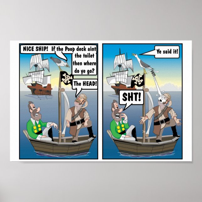 MAYFLOWER'S PIRATES 'ON THE HEAD' POSTER (Front)