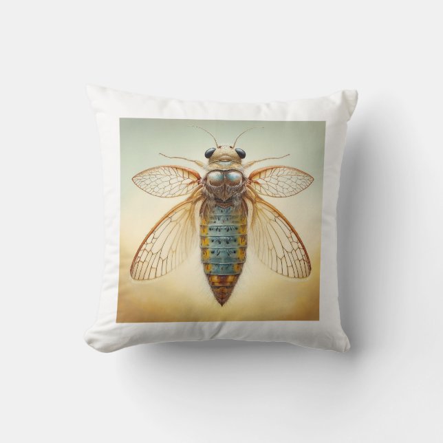 Mayfly Ephemeroptera 060624IREF106 - Watercolor Cushion (Front)