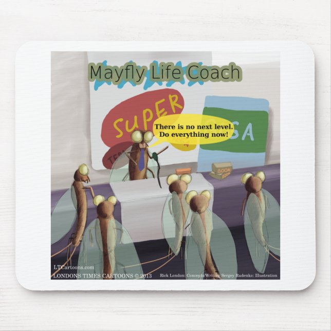 Mayfly Life Coach Funny Mouse Pad (Front)