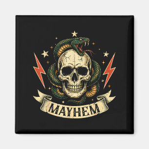 Mayhem Son Daughter Funny Matching Family Magnet
