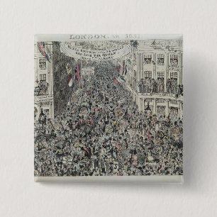 Mayhew's Great Exhibiton, London, 1851 15 Cm Square Badge