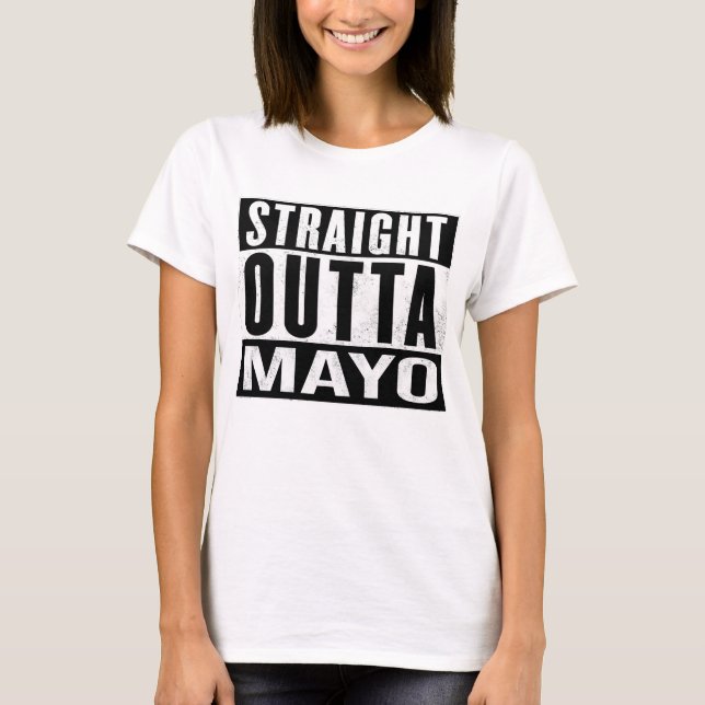 Mayo Ireland - Straight Outta Mayo - Irish T-Shirt (Front)