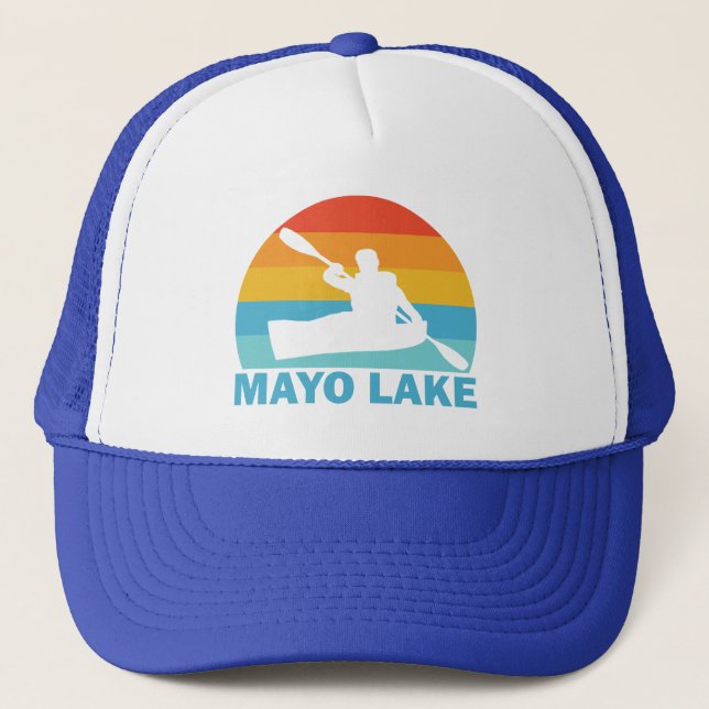 Mayo Lake North Carolina Kayak Trucker Hat (Front)