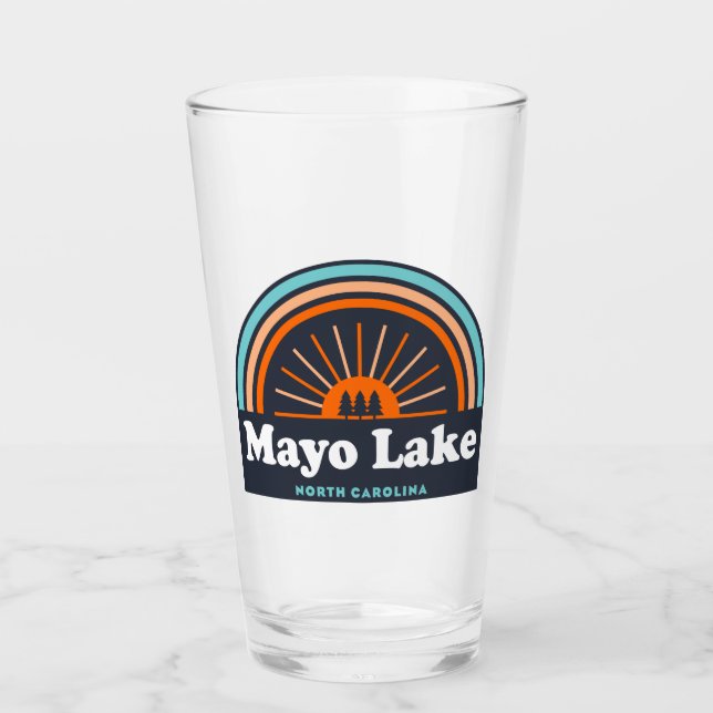 Mayo Lake North Carolina Rainbow Glass (Front)