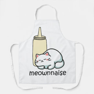 mayonnaise cat meownnaise apron