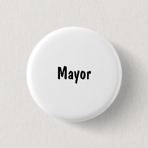 Mayor 3 Cm Round Badge