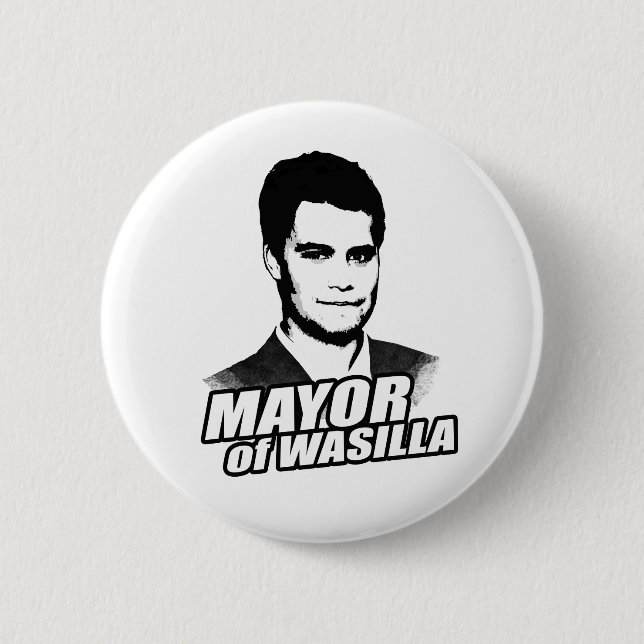 MAYOR OF WASILLA 6 CM ROUND BADGE (Front)