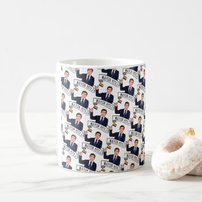 Mayor Pete Pride Coffee Mug (With Donut)