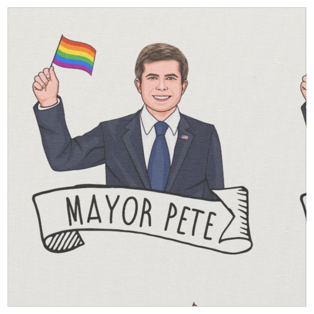 Mayor Pete Pride Fabric (Close Up)