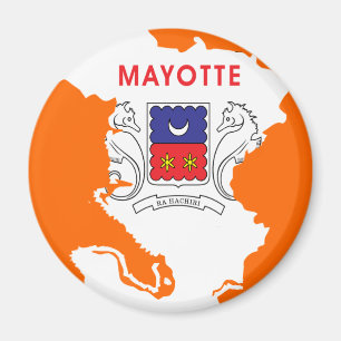 Mayotte flag map magnet