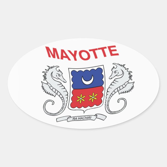 Mayotte Flag Sticker (Front)