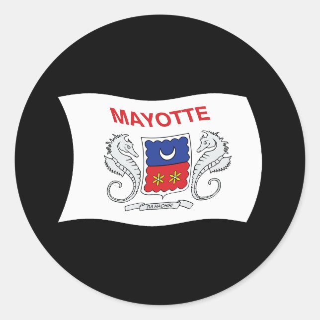 Mayotte Flag Sticker (Front)