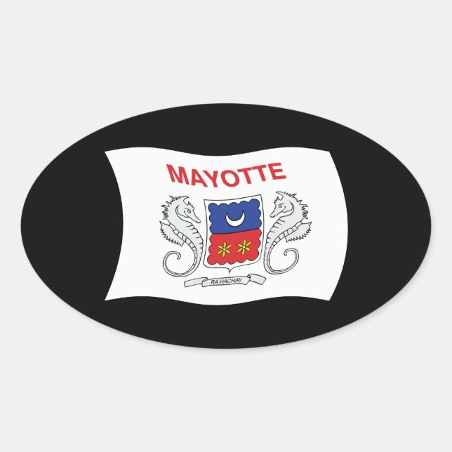 Mayotte Flag Sticker (Front)