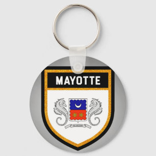 Mayotte Flag unique modern cool texture col Key Ring