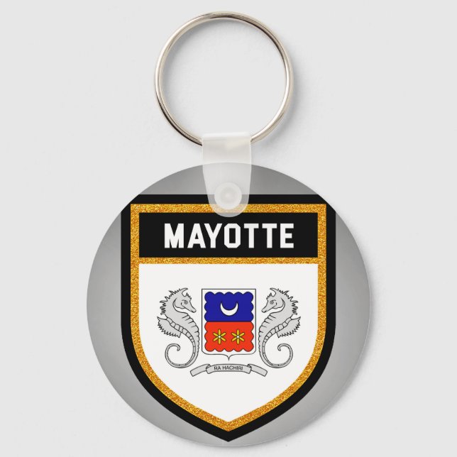 Mayotte Flag unique modern cool texture col Key Ring (Front)