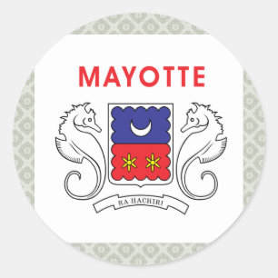 Mayotte High quality Flag Classic Round Sticker