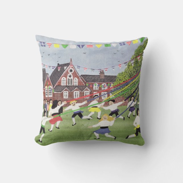Maypole Dancing 1991 Cushion (Front)