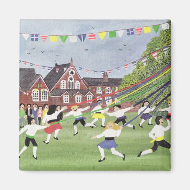 Maypole Dancing 1991 Magnet (Front)