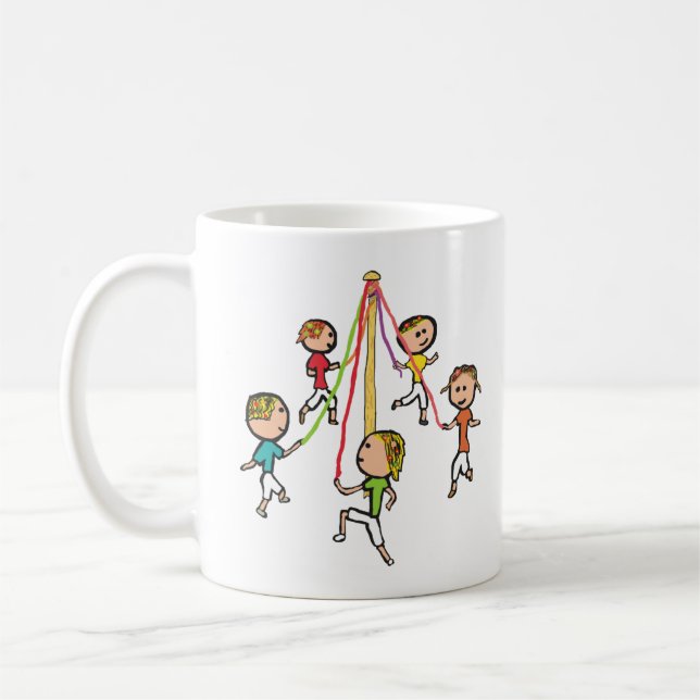 Maypole Dancing Coffee Mug (Left)
