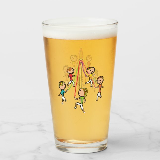 Maypole Dancing Glass (Front Filled)