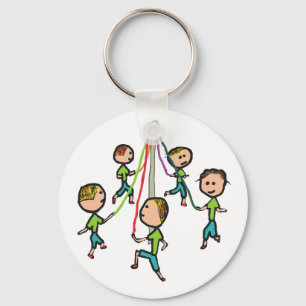 Maypole Dancing Key Ring