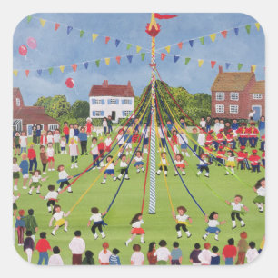 Maypole Square Sticker