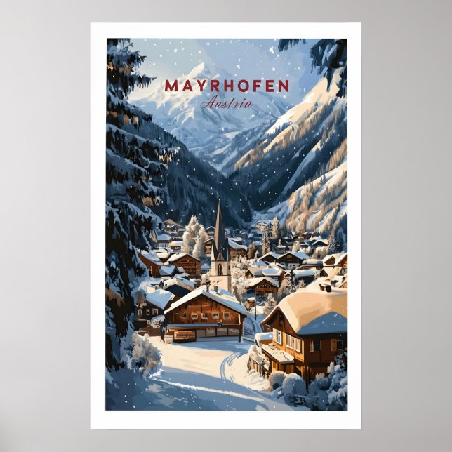 Mayrhofen Ski Wall Art Print 1 (Front)