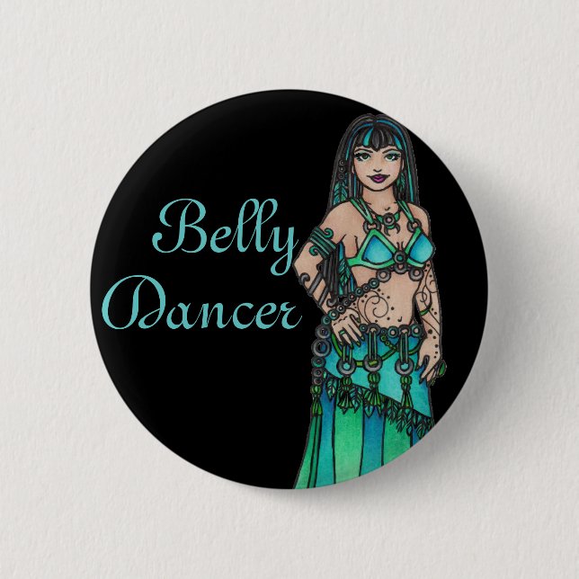 Maysun Belly Dancer 6 Cm Round Badge (Front)