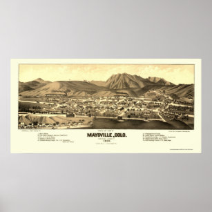 Maysville, CO Panoramic Map - 1882 Poster
