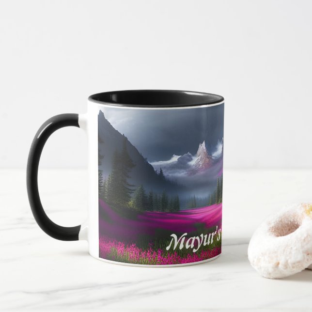 Mayur's Morning Tea Personalised Customisable Mug (With Donut)