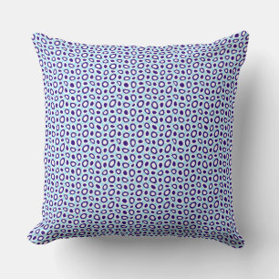 Maz Abstract Teardrops Navy Sky Blue White 2 Cushion