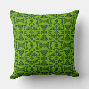 Maz Abstract Zebra Mosaic - Green Cushion