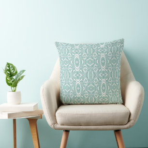 Maz Diamond Neuro Art - Duck Egg Blue White Cushion