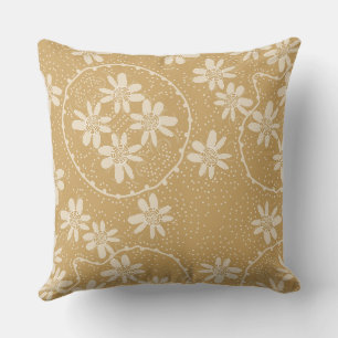 Maz Floral Bubbles Polka Dot Salted Caramel Cushion