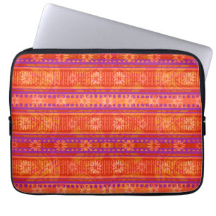 MAZ Floral Striped Ribbed Knitting Pattern 245 Laptop Sleeve
