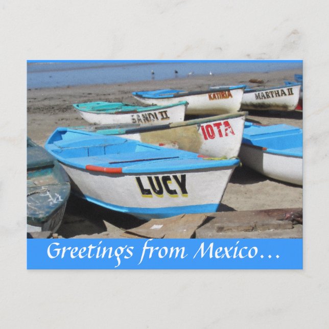 Mazatlan Fishing Boats Postcard (Front)