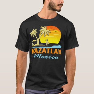 Mazatlan Mexico Beach Sunset Palm Trees Ocean T-Shirt