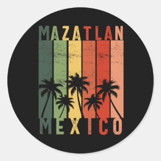 Mazatlan Mexico Souvenir Mexican Vacation Men Wome Classic Round Sticker