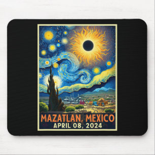 Mazatlan Mexico Total Solar Eclipse 2024 Starry Ni Mouse Pad