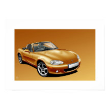 Mazda MX5 mk2 Poster Illustration
