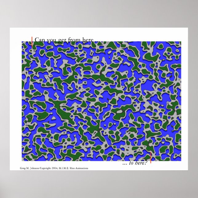 Maze: can you get from here to here? poster (Front)