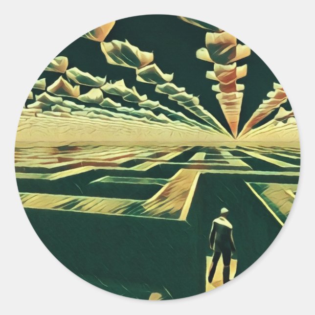 Maze Entrance Classic Round Sticker (Front)