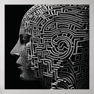 Maze head  poster