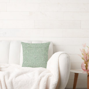 Maze inspired sage green  cushion