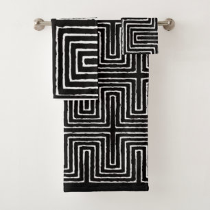 Maze Mudcloth Bath Towel Set