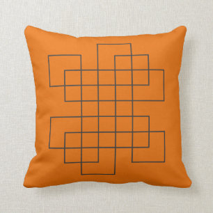 Maze Orange Cushion