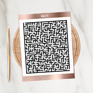 Maze Puzzle Fourteen Copper   Activity Cards