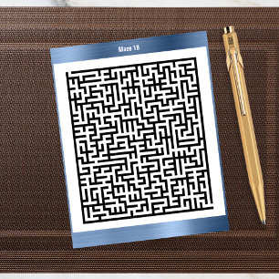 Maze Puzzle Nineteen Blue   Activity Cards