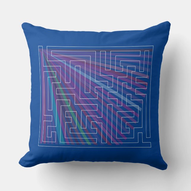 Maze with Colourful background Cushion (Front)